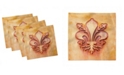 Ambesonne Fleur De Lis Set of 4 Napkins, 18" x 18"